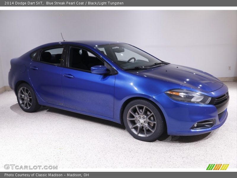 Blue Streak Pearl Coat / Black/Light Tungsten 2014 Dodge Dart SXT
