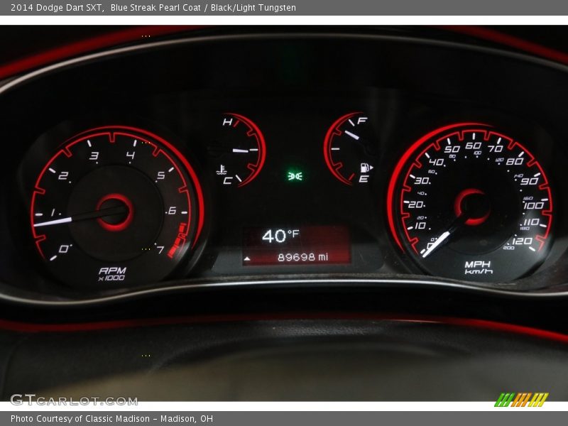 Blue Streak Pearl Coat / Black/Light Tungsten 2014 Dodge Dart SXT