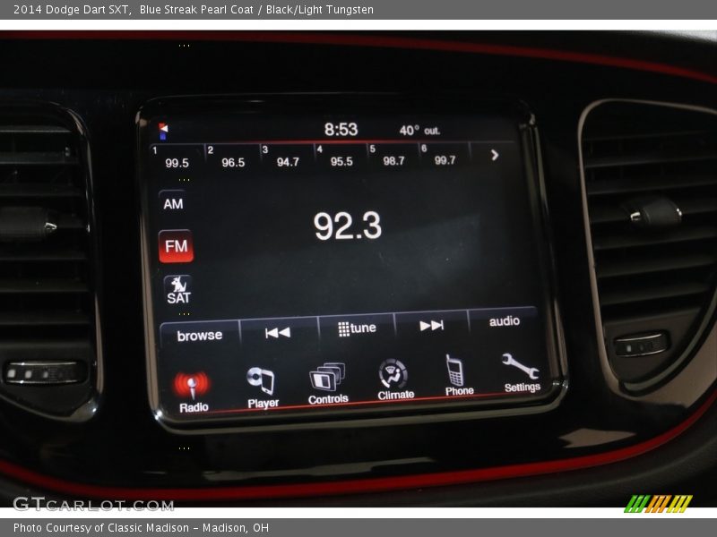 Blue Streak Pearl Coat / Black/Light Tungsten 2014 Dodge Dart SXT