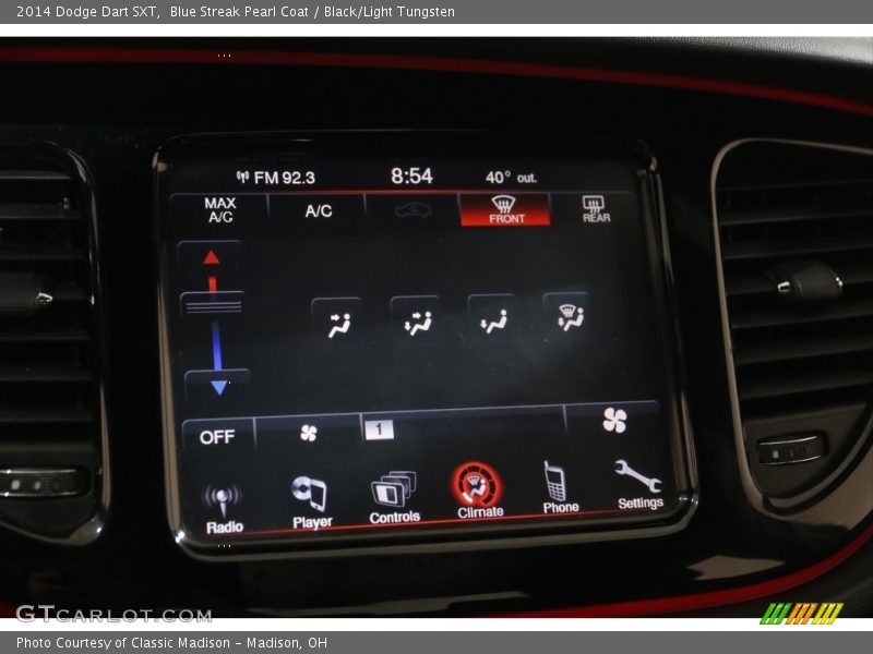 Blue Streak Pearl Coat / Black/Light Tungsten 2014 Dodge Dart SXT