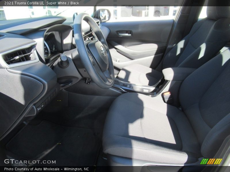 Super White / Black 2021 Toyota Corolla LE