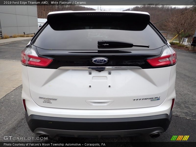 White Platinum / Ceramic 2019 Ford Edge Titanium AWD