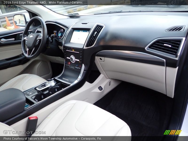 White Platinum / Ceramic 2019 Ford Edge Titanium AWD