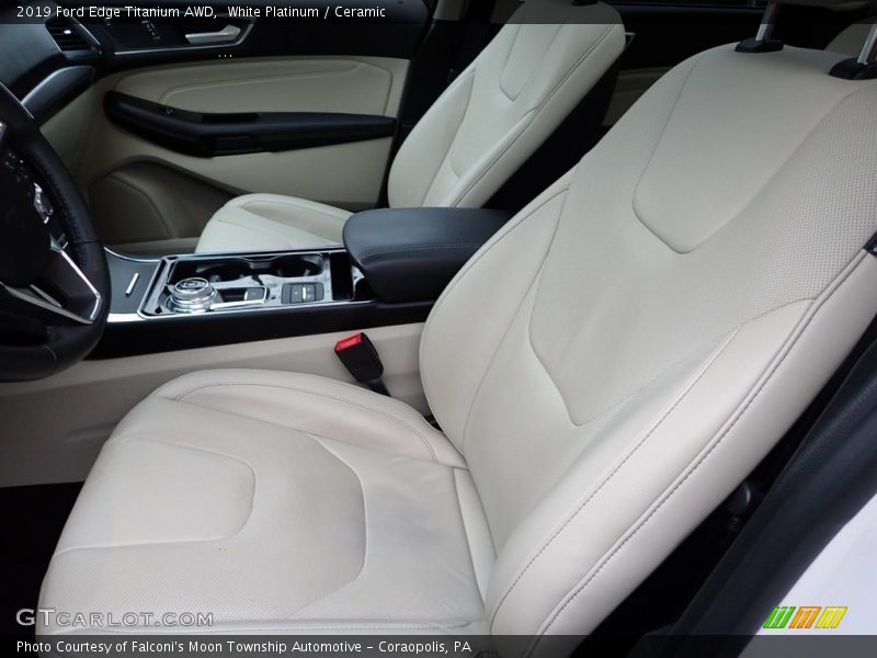 White Platinum / Ceramic 2019 Ford Edge Titanium AWD