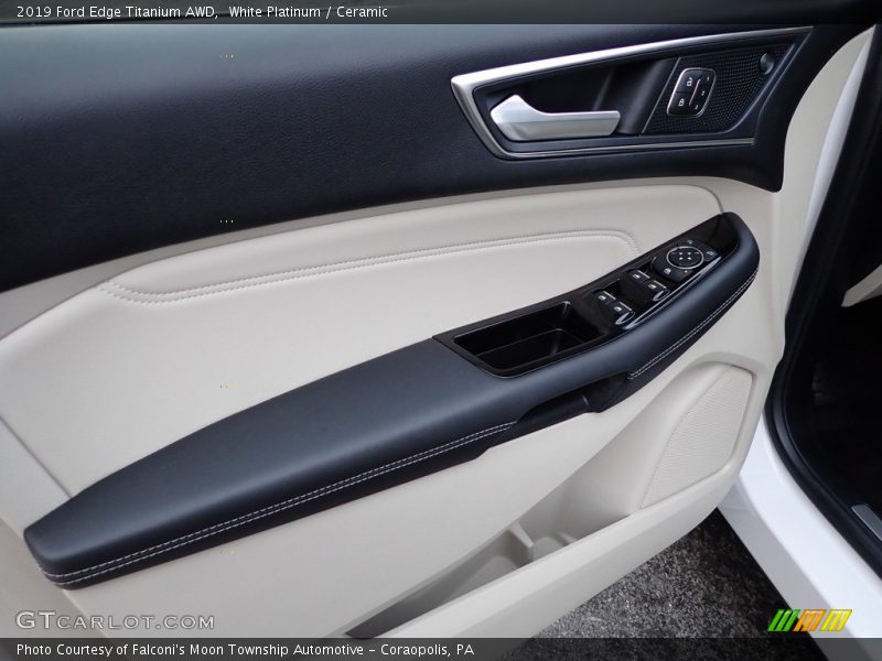 White Platinum / Ceramic 2019 Ford Edge Titanium AWD