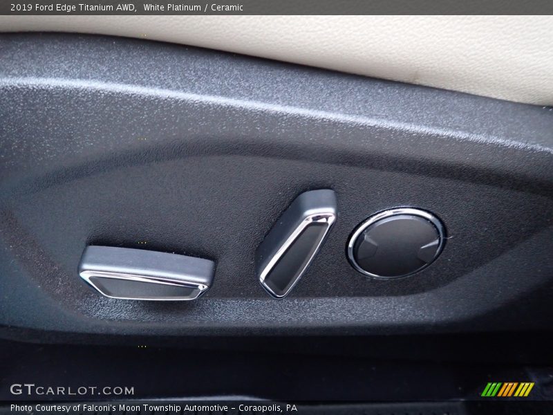 White Platinum / Ceramic 2019 Ford Edge Titanium AWD