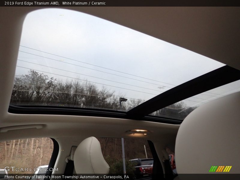 White Platinum / Ceramic 2019 Ford Edge Titanium AWD
