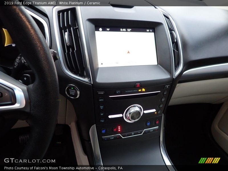 White Platinum / Ceramic 2019 Ford Edge Titanium AWD