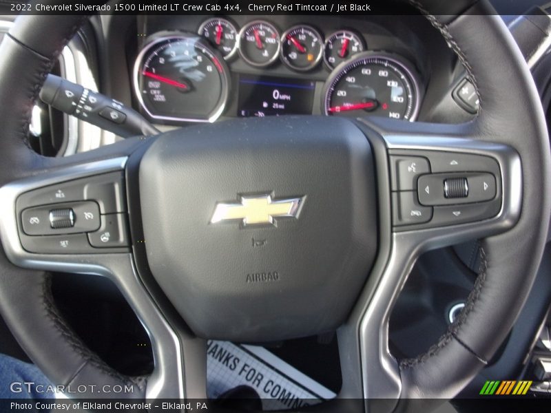 Cherry Red Tintcoat / Jet Black 2022 Chevrolet Silverado 1500 Limited LT Crew Cab 4x4