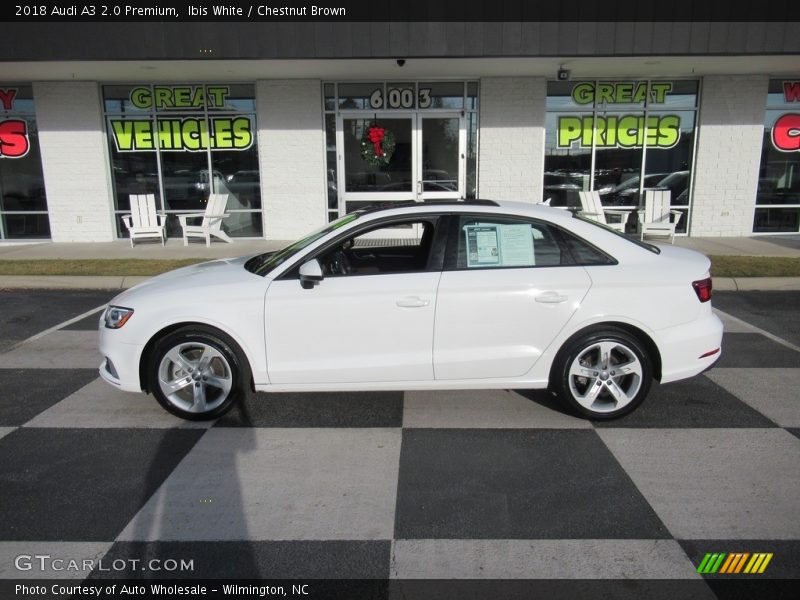 Ibis White / Chestnut Brown 2018 Audi A3 2.0 Premium