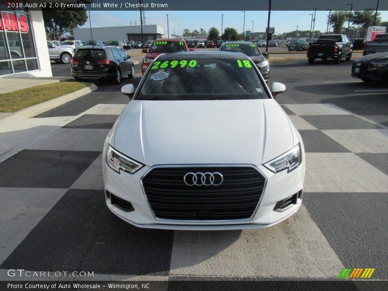 Ibis White / Chestnut Brown 2018 Audi A3 2.0 Premium