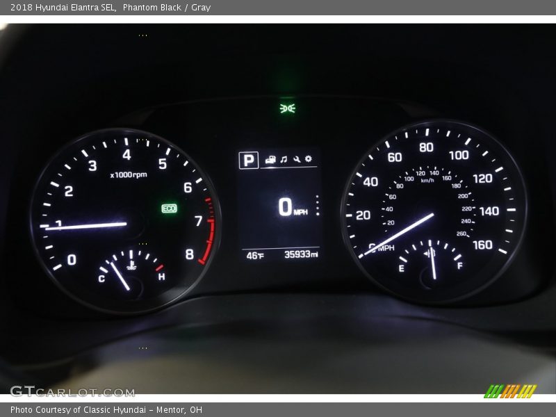 Phantom Black / Gray 2018 Hyundai Elantra SEL