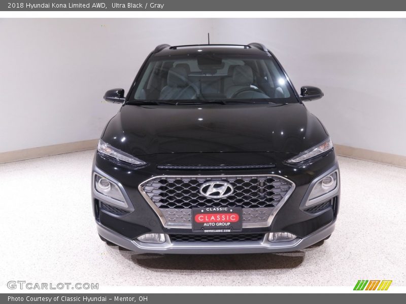 Ultra Black / Gray 2018 Hyundai Kona Limited AWD