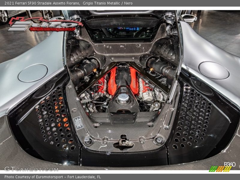  2021 SF90 Stradale Assetto Fiorano Engine - 4.0 Liter Twin-Turbocharged DOHC 32-Valve V8 Gasoline/Electric Hybrid