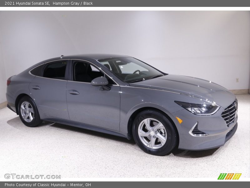 Hampton Gray / Black 2021 Hyundai Sonata SE