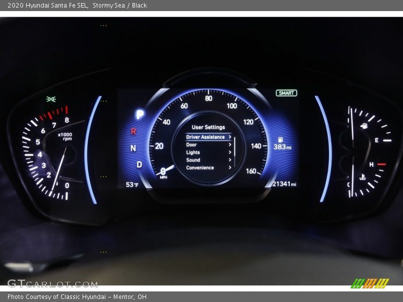 Stormy Sea / Black 2020 Hyundai Santa Fe SEL