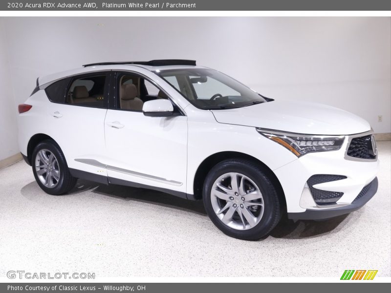 Platinum White Pearl / Parchment 2020 Acura RDX Advance AWD