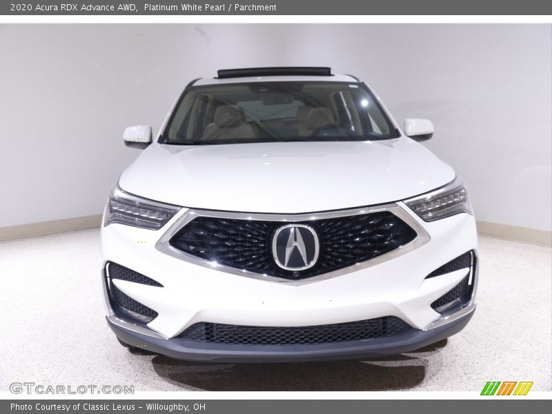 Platinum White Pearl / Parchment 2020 Acura RDX Advance AWD