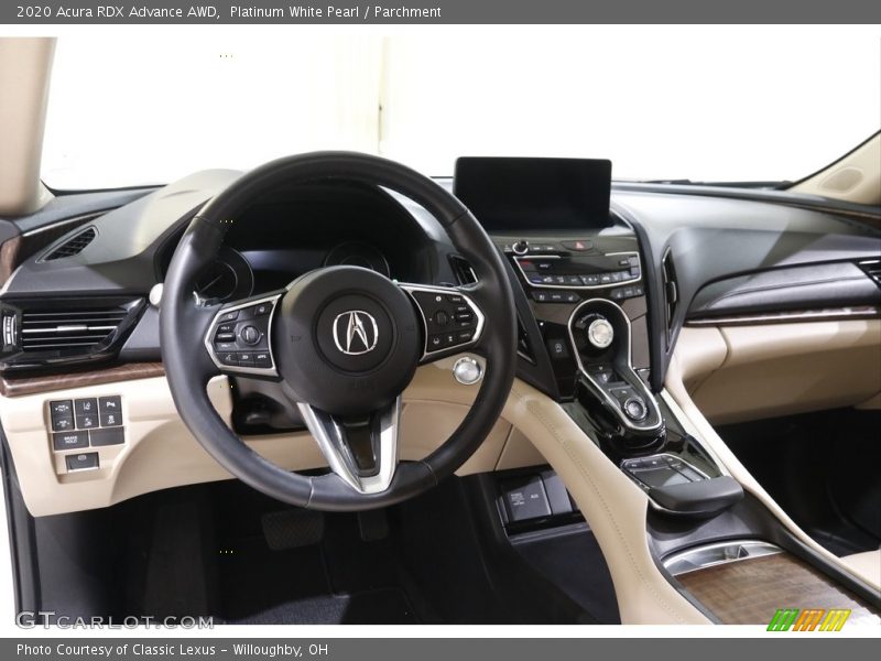 Platinum White Pearl / Parchment 2020 Acura RDX Advance AWD