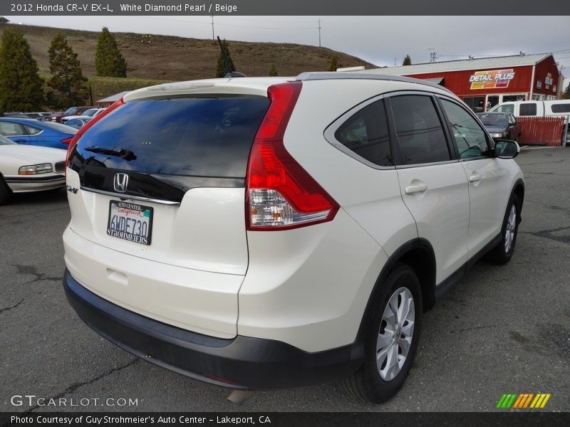 White Diamond Pearl / Beige 2012 Honda CR-V EX-L