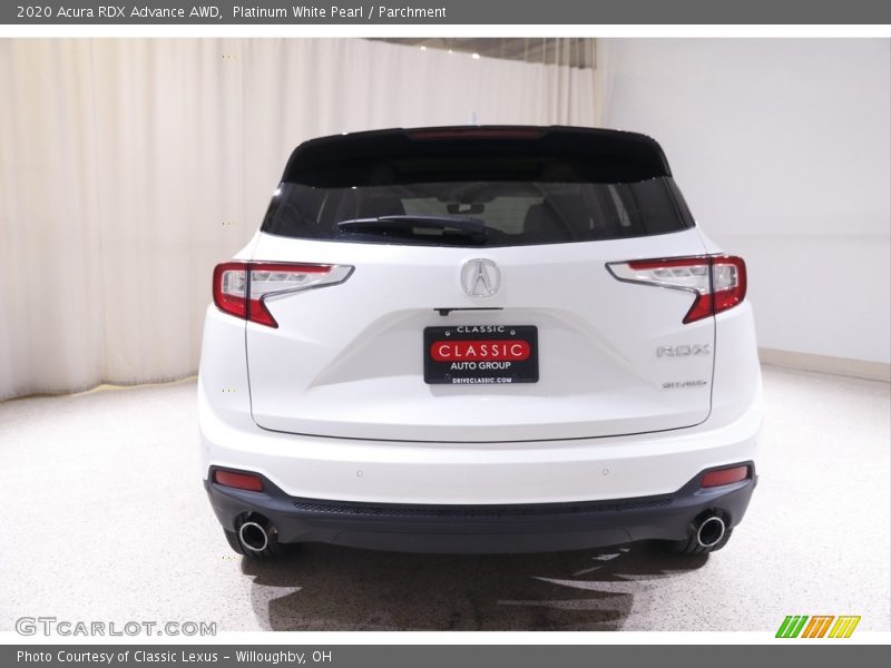 Platinum White Pearl / Parchment 2020 Acura RDX Advance AWD