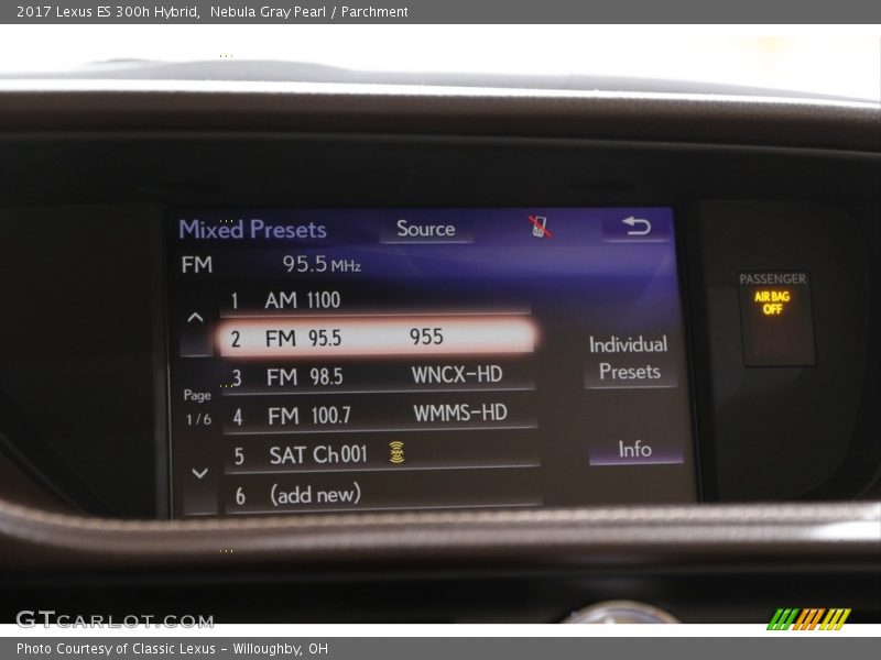 Nebula Gray Pearl / Parchment 2017 Lexus ES 300h Hybrid