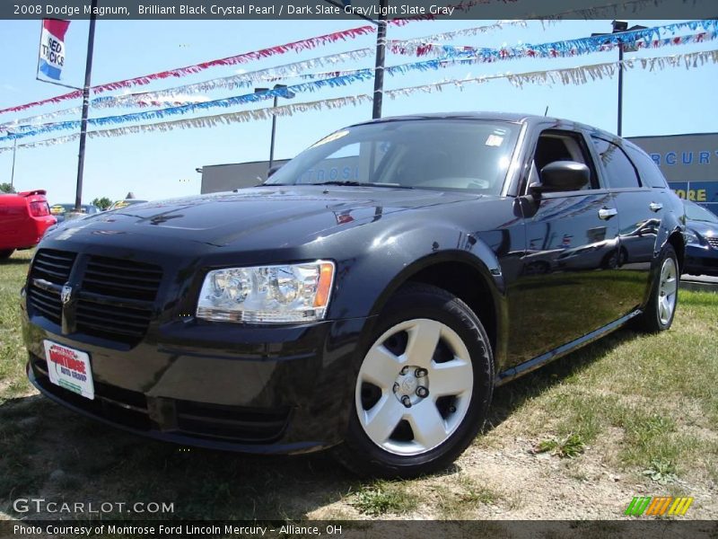 Brilliant Black Crystal Pearl / Dark Slate Gray/Light Slate Gray 2008 Dodge Magnum
