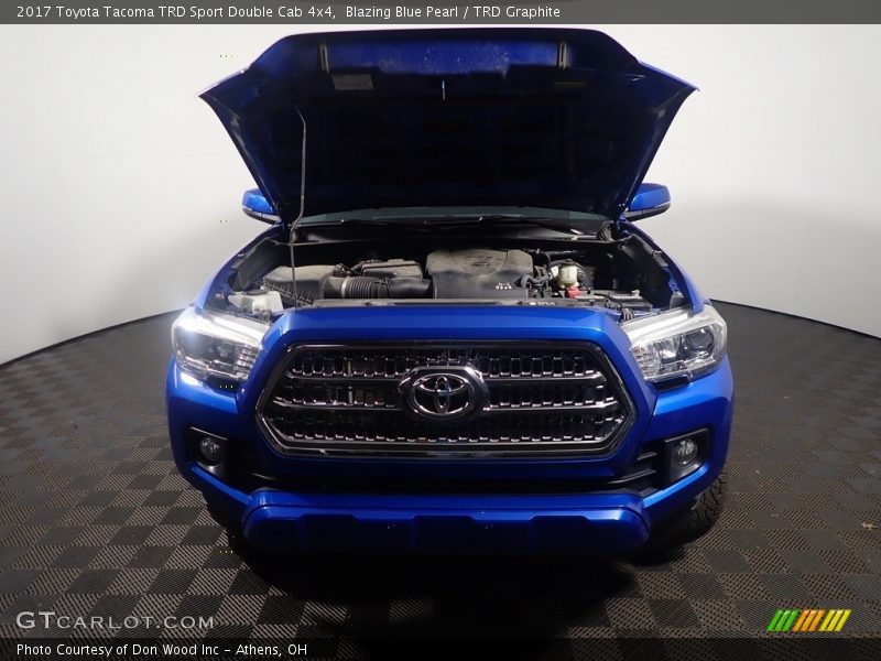 Blazing Blue Pearl / TRD Graphite 2017 Toyota Tacoma TRD Sport Double Cab 4x4