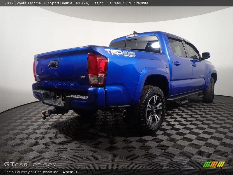 Blazing Blue Pearl / TRD Graphite 2017 Toyota Tacoma TRD Sport Double Cab 4x4