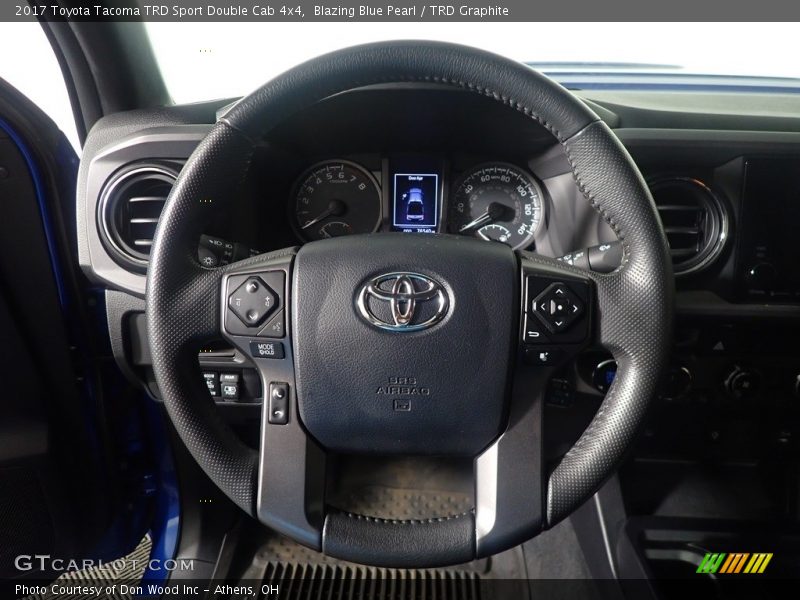 Blazing Blue Pearl / TRD Graphite 2017 Toyota Tacoma TRD Sport Double Cab 4x4