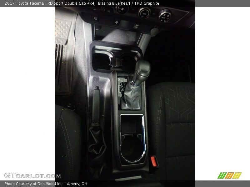Blazing Blue Pearl / TRD Graphite 2017 Toyota Tacoma TRD Sport Double Cab 4x4