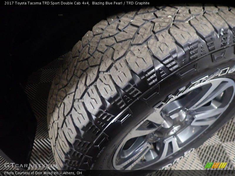 Blazing Blue Pearl / TRD Graphite 2017 Toyota Tacoma TRD Sport Double Cab 4x4