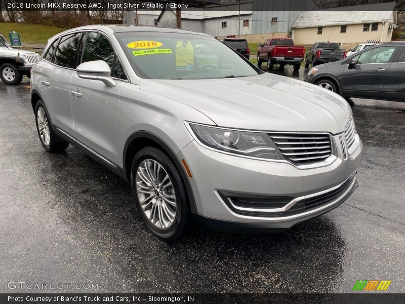 Ingot Silver Metallic / Ebony 2018 Lincoln MKX Reserve AWD