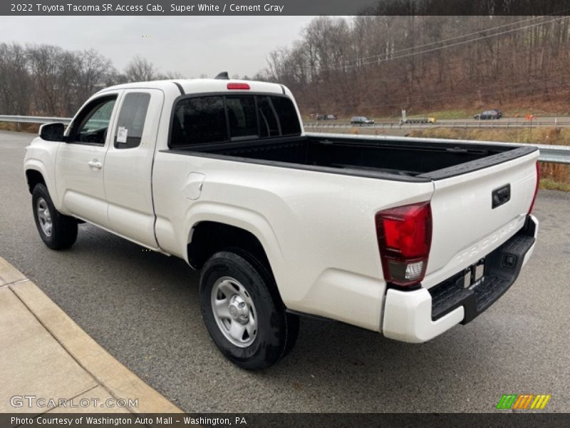 Super White / Cement Gray 2022 Toyota Tacoma SR Access Cab