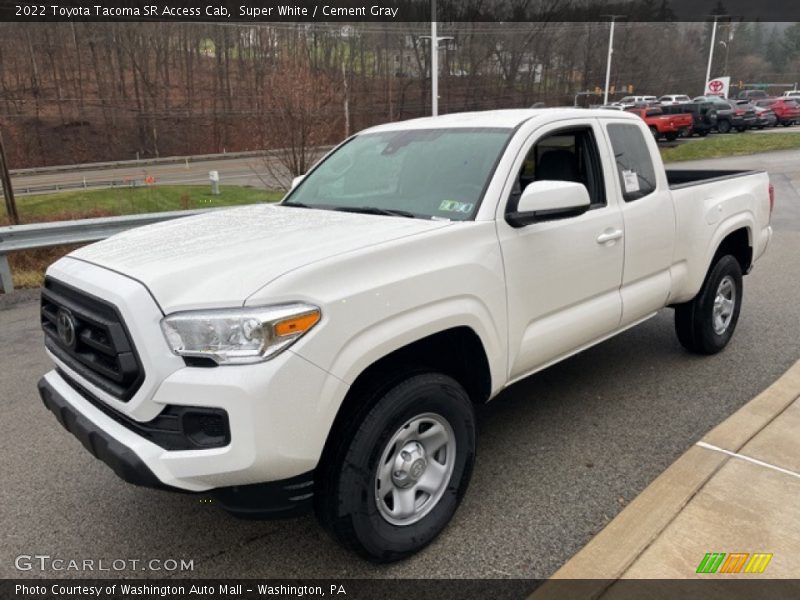 Super White / Cement Gray 2022 Toyota Tacoma SR Access Cab