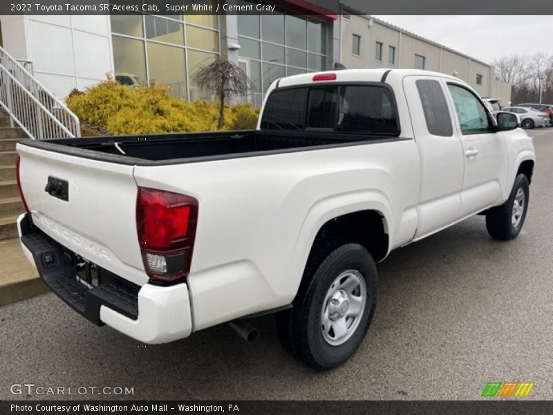 Super White / Cement Gray 2022 Toyota Tacoma SR Access Cab