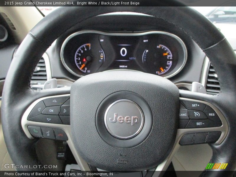 Bright White / Black/Light Frost Beige 2015 Jeep Grand Cherokee Limited 4x4