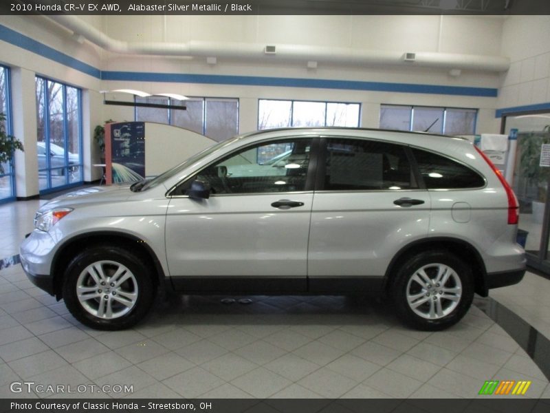 Alabaster Silver Metallic / Black 2010 Honda CR-V EX AWD