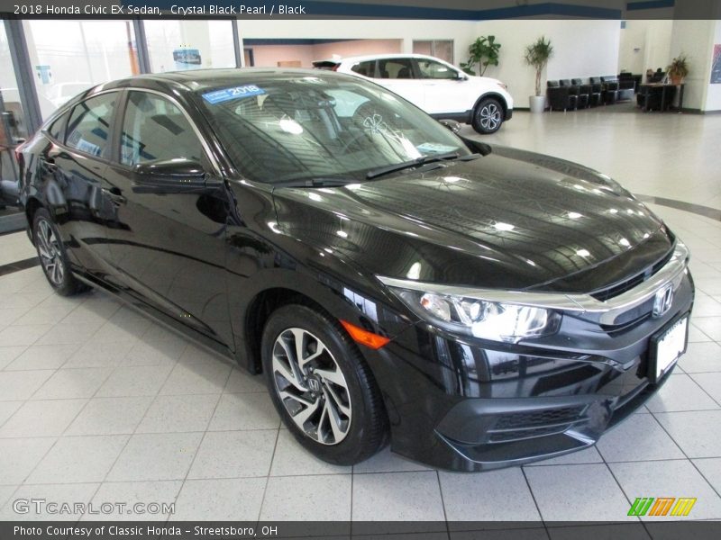 Crystal Black Pearl / Black 2018 Honda Civic EX Sedan