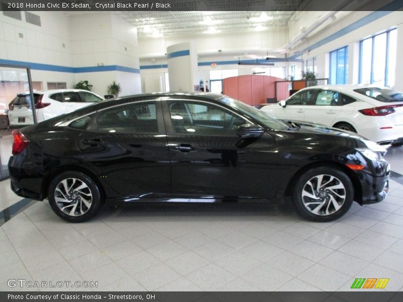 Crystal Black Pearl / Black 2018 Honda Civic EX Sedan