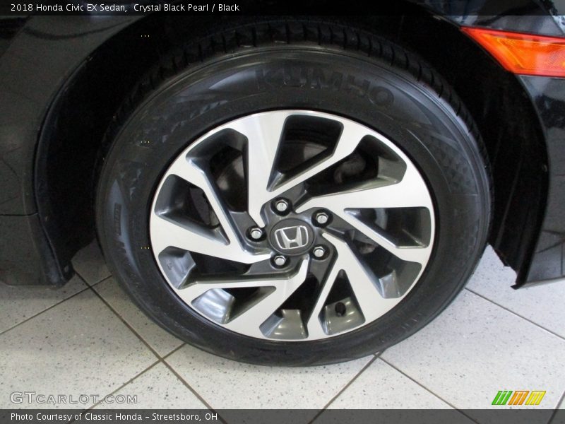 Crystal Black Pearl / Black 2018 Honda Civic EX Sedan