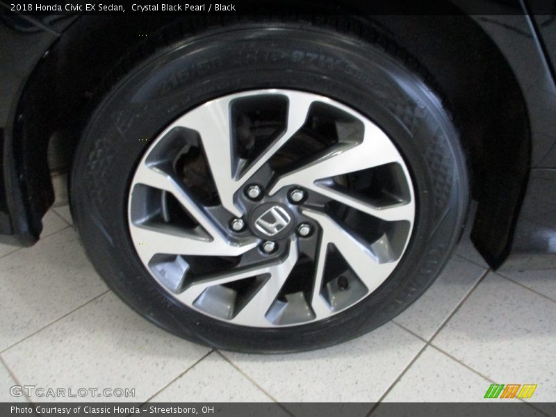 Crystal Black Pearl / Black 2018 Honda Civic EX Sedan