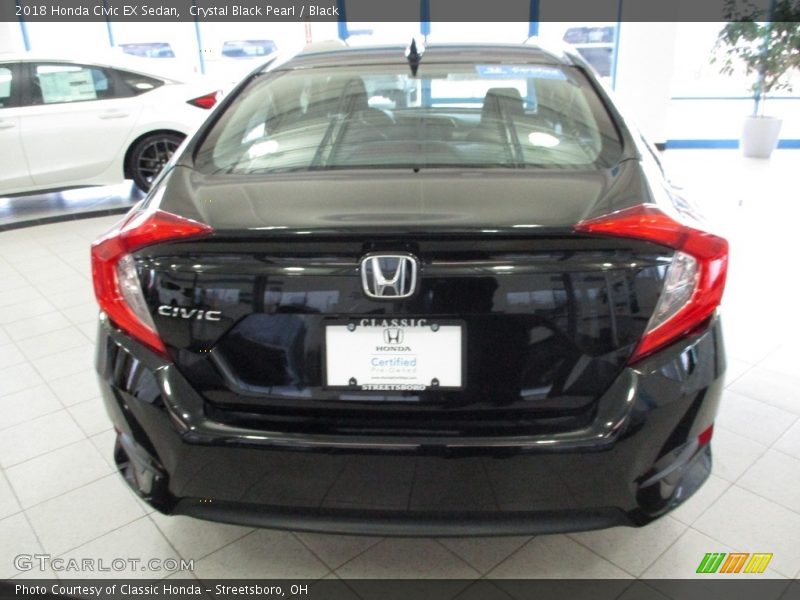 Crystal Black Pearl / Black 2018 Honda Civic EX Sedan