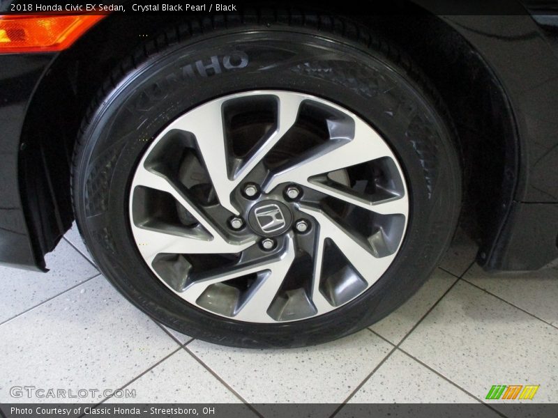Crystal Black Pearl / Black 2018 Honda Civic EX Sedan