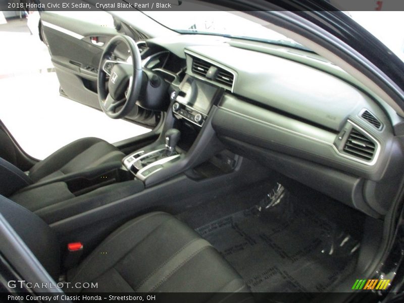 Crystal Black Pearl / Black 2018 Honda Civic EX Sedan