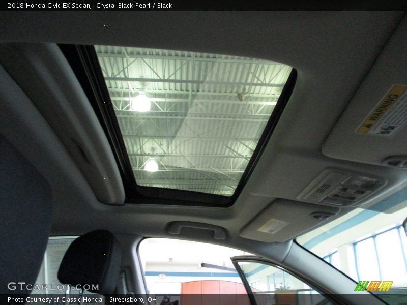 Crystal Black Pearl / Black 2018 Honda Civic EX Sedan