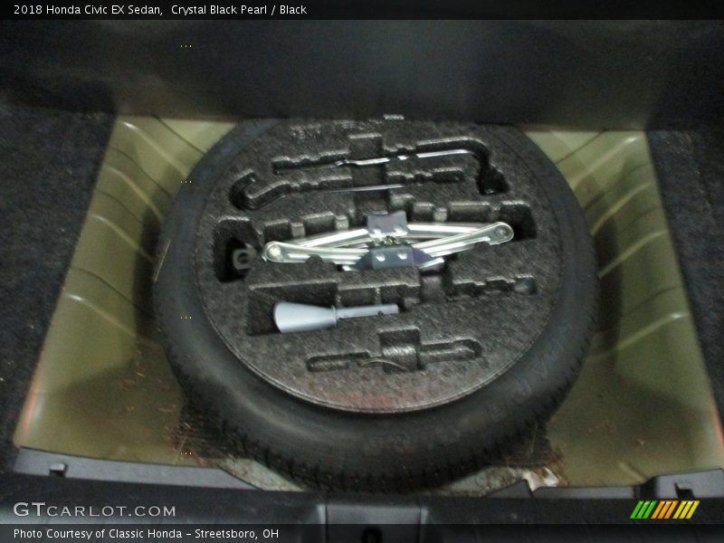 Crystal Black Pearl / Black 2018 Honda Civic EX Sedan