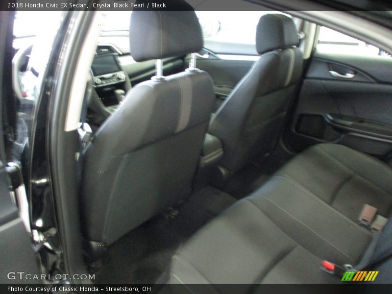 Crystal Black Pearl / Black 2018 Honda Civic EX Sedan