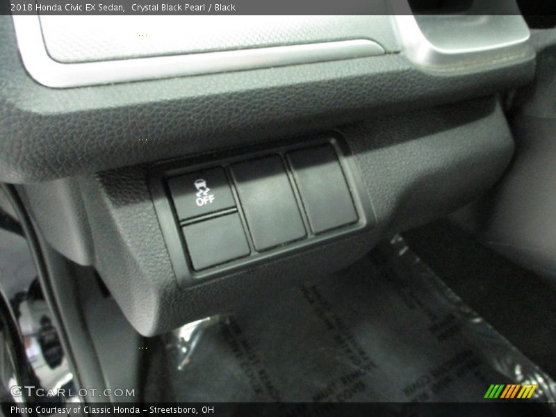 Crystal Black Pearl / Black 2018 Honda Civic EX Sedan
