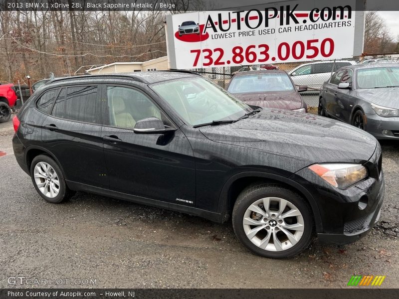 Black Sapphire Metallic / Beige 2013 BMW X1 xDrive 28i